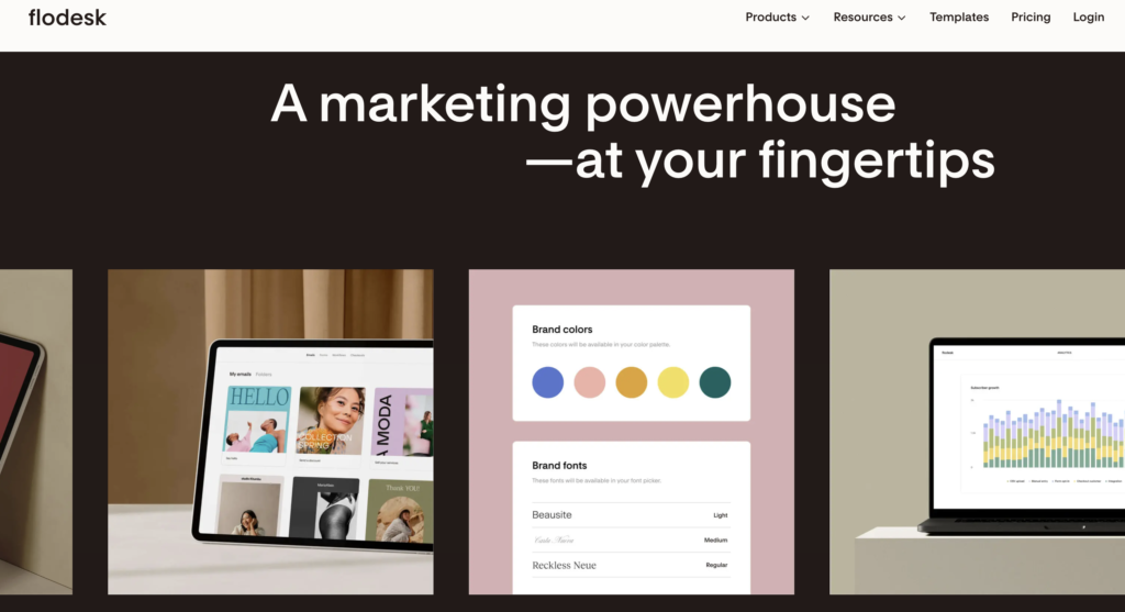 Convertkit vs Flodesk: flodesk user interface